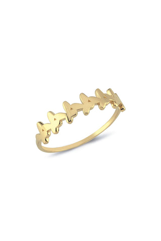 8 Ayar Taşsız Şık Kadın Altın Yüzük