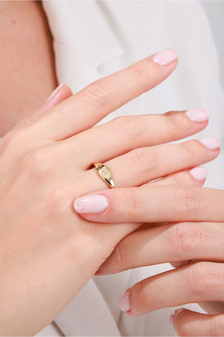 8 Ayar Yıldız Model Altın Kadın Minimal Eklem Yüzük