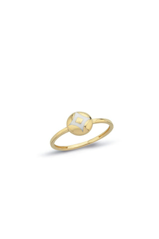 8 Ayar Trend Mineli Minimal Altın Kadın Yüzük