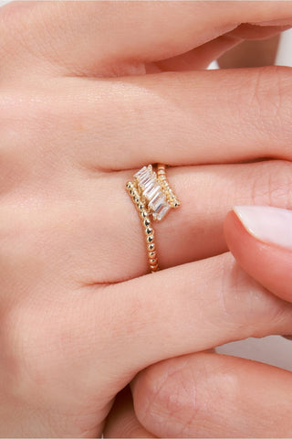 8 Ayar Taşlı Trend Altın Kadın Eklem Yüzük