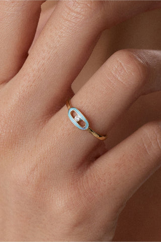 8 Ayar Trend Mineli Kadın Altın Yüzük