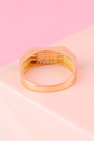 8 Ayar Taşlı Şık Lüks Kadın Altın Yüzük