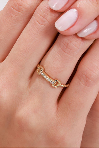 8 Ayar Taşlı Trend Kadın Altın Eklem Yüzük