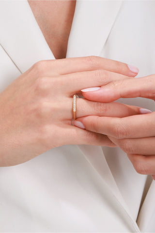 8 Ayar Altın Kadın Taşlı Eklem Yüzük