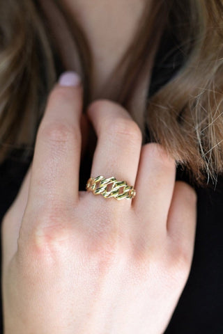 14 Ayar Altın Zincir Kadın Yüzük