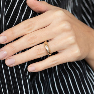 8 Ayar Altın İnce Salyangoz Kadın Yüzük