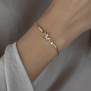 14 Ayar Altın Kelebek Kadın Bileklik