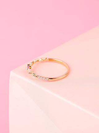 Zirkon Taşlı Minimalist Baget Altın Yüzük