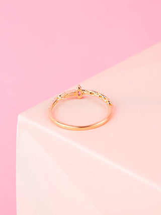 Zirkon Taşlı Minimalist Baget Altın Yüzük