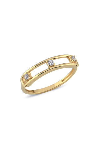 8 Ayar Modern Tasarımlı Şık Kadın Altın Yüzük