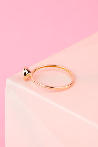 14 Ayar Altın Minimal Taşlı Kadın Altın Yüzük